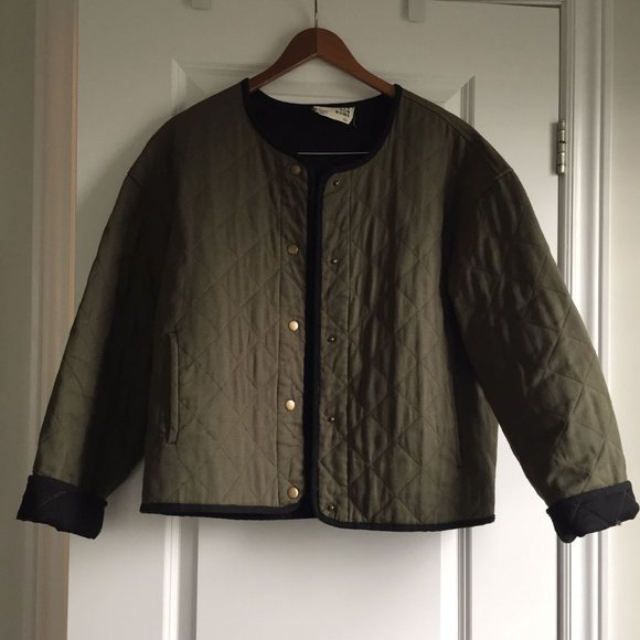 Olive Quilted Jacket - Picture 2 of 8